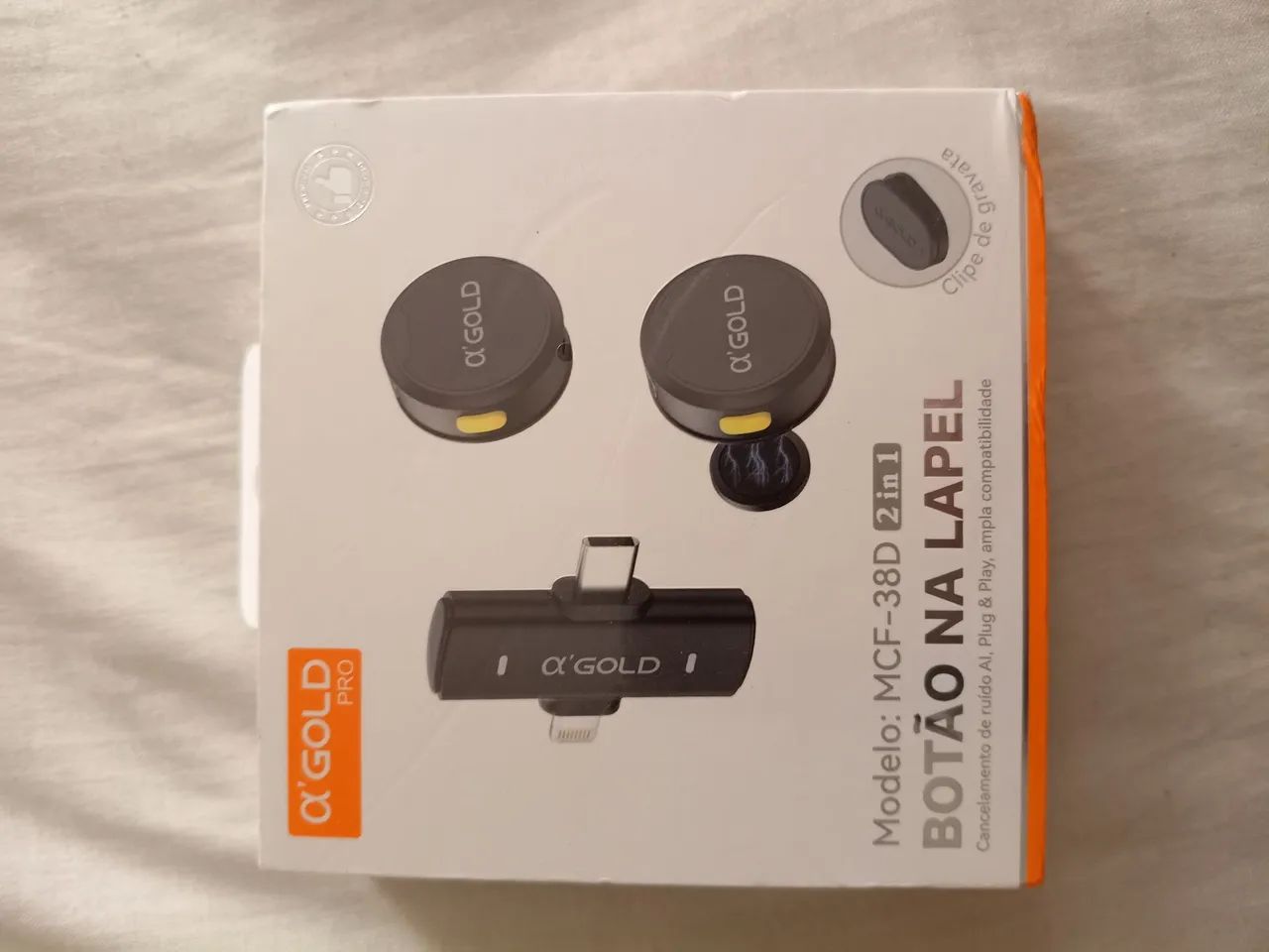 Botão na Lapela Microfone 
