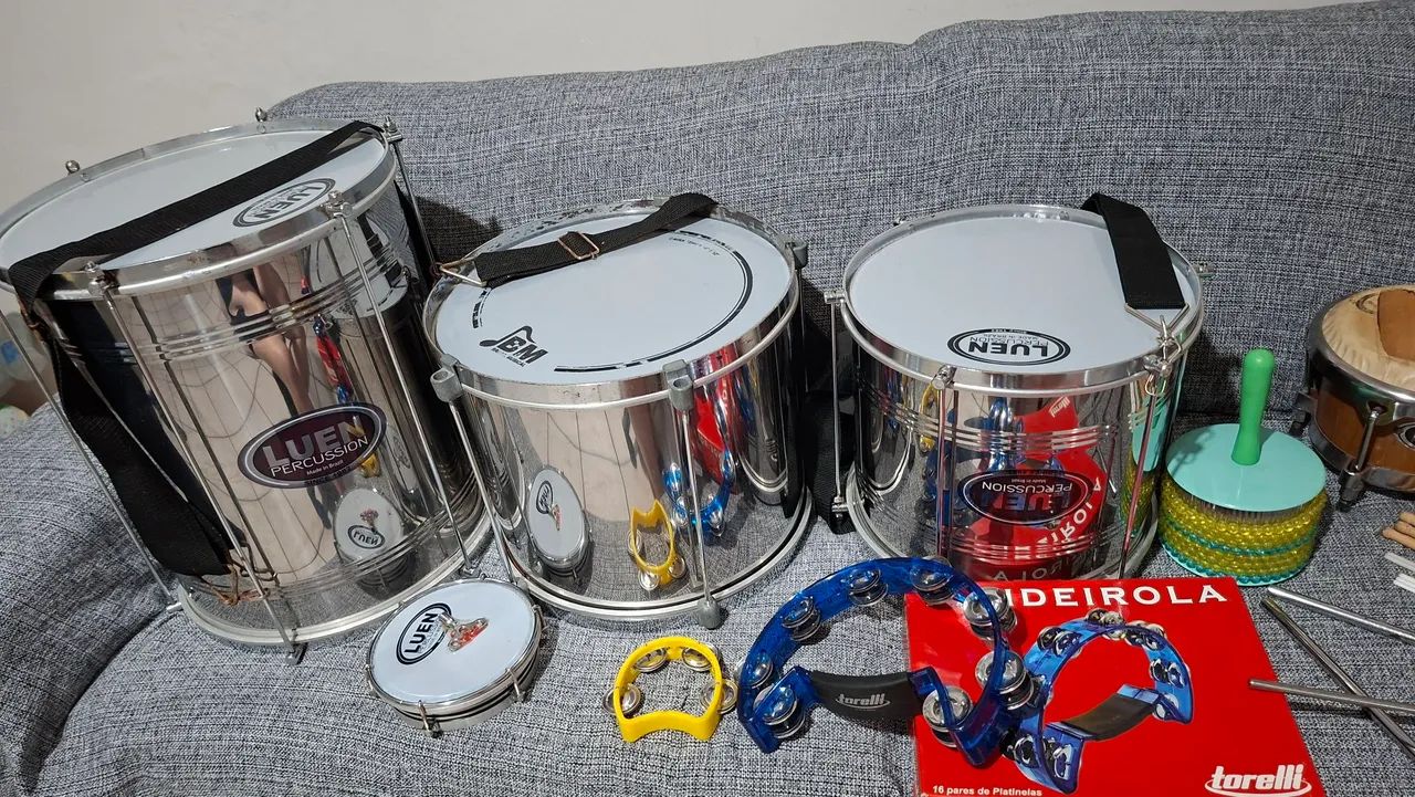  Kit Percussão / Instrumentos de Samba e Pagode (Luen, BM e Torelli) - Foto 2