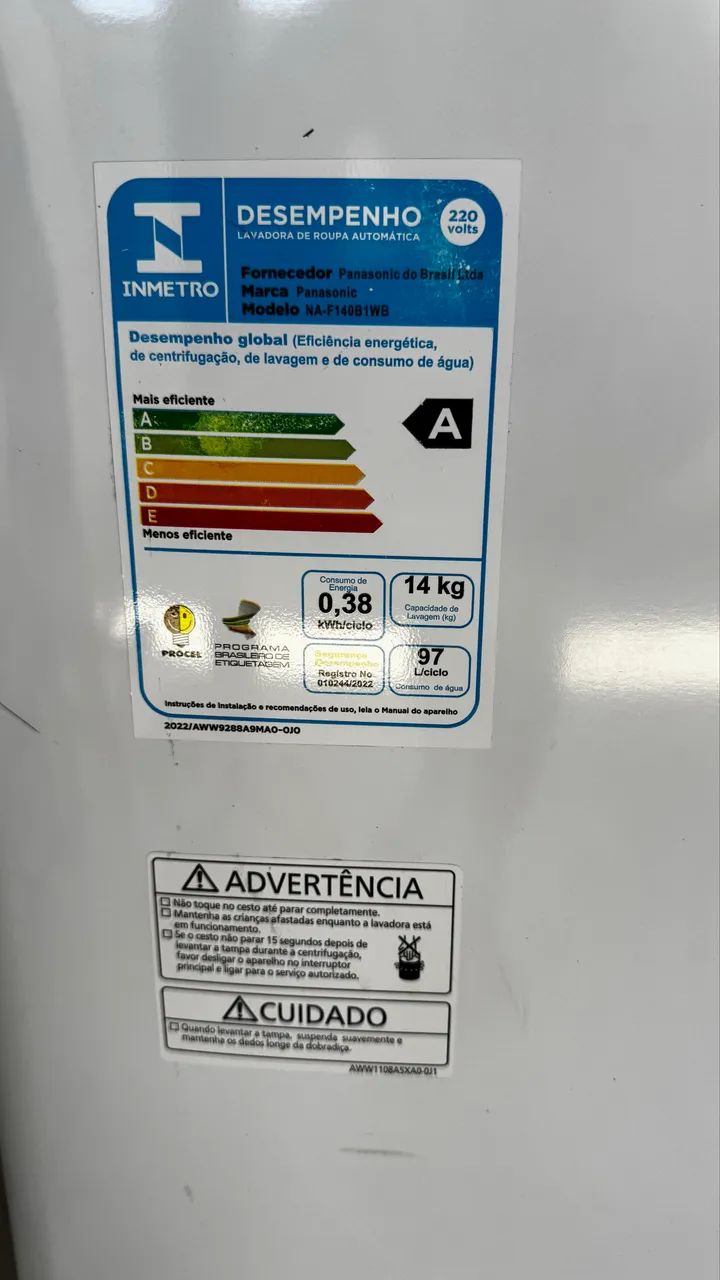 Máquina de lavar Panasonic 14kg - Foto 4