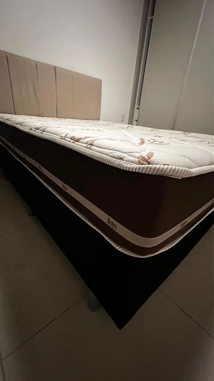 Cama Box Casal Anjos + Colchão + Cabeceira - Foto 3
