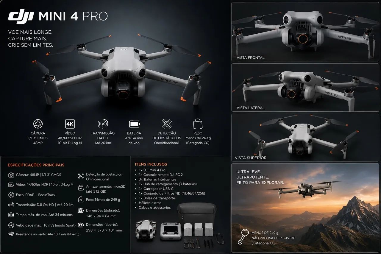 Vendo drone DJI mini 4 pro