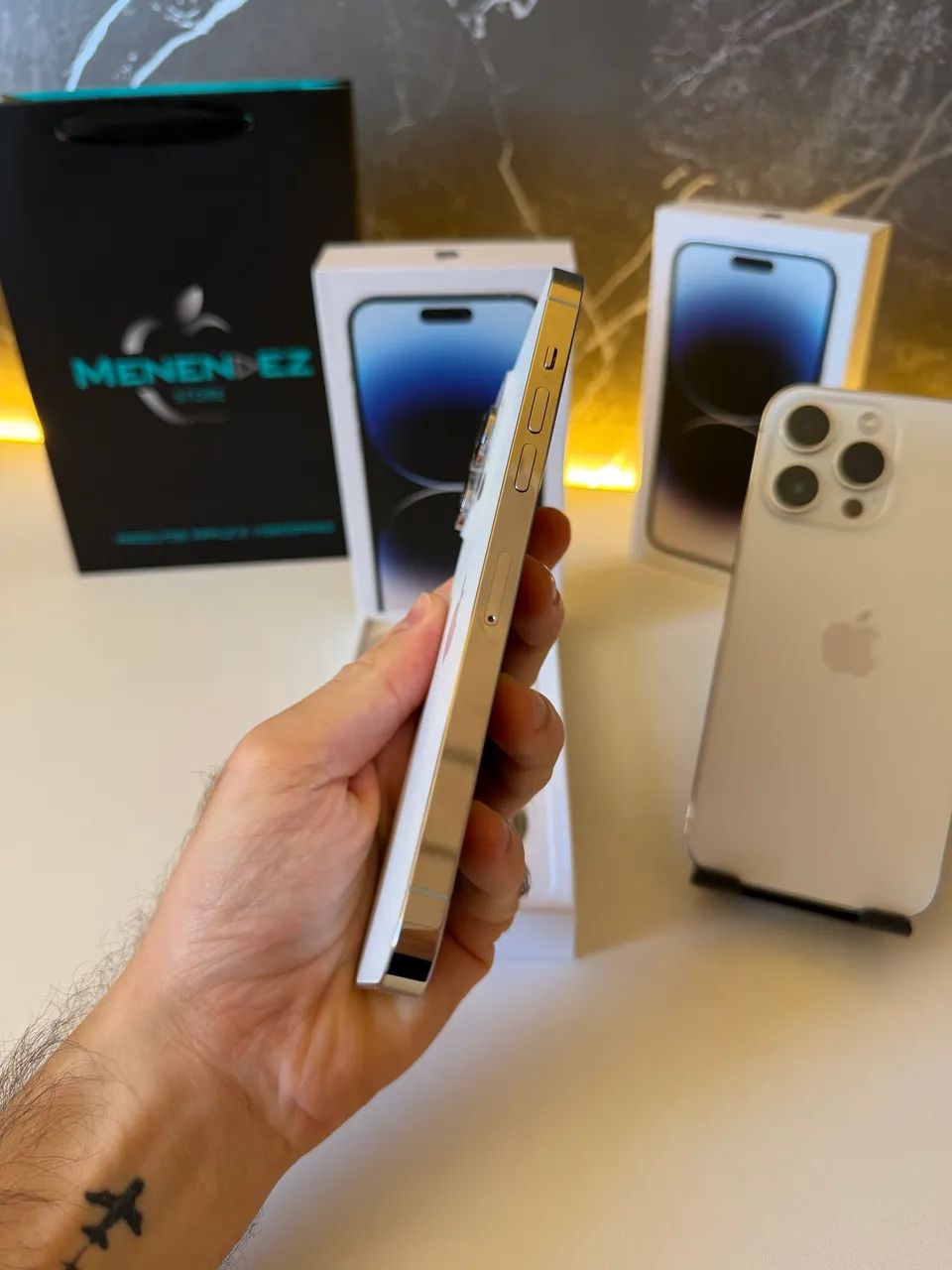 Iphone 14 Pro Max 128gb Branco, impecável na caixa! TROCAS - Foto 5