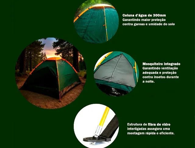 Barraca Camping Albatroz Iglu - Para 2 Pessoas - Nova - Foto 3