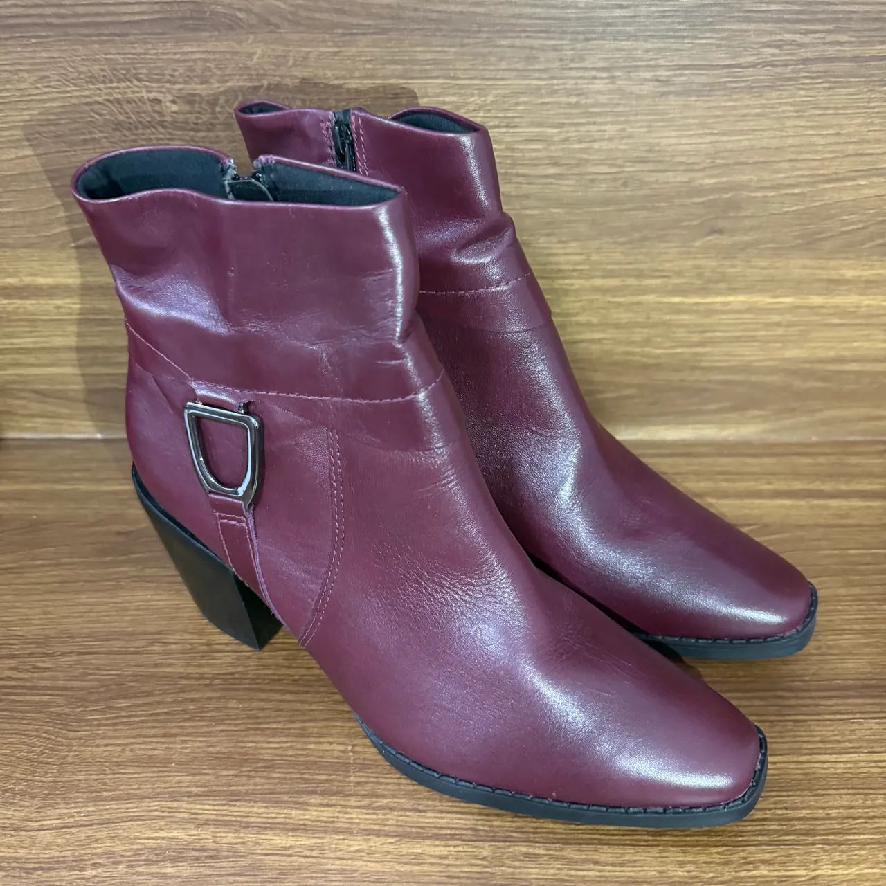 bota bottero couro legítimo vinho 37 - nova - Foto 3