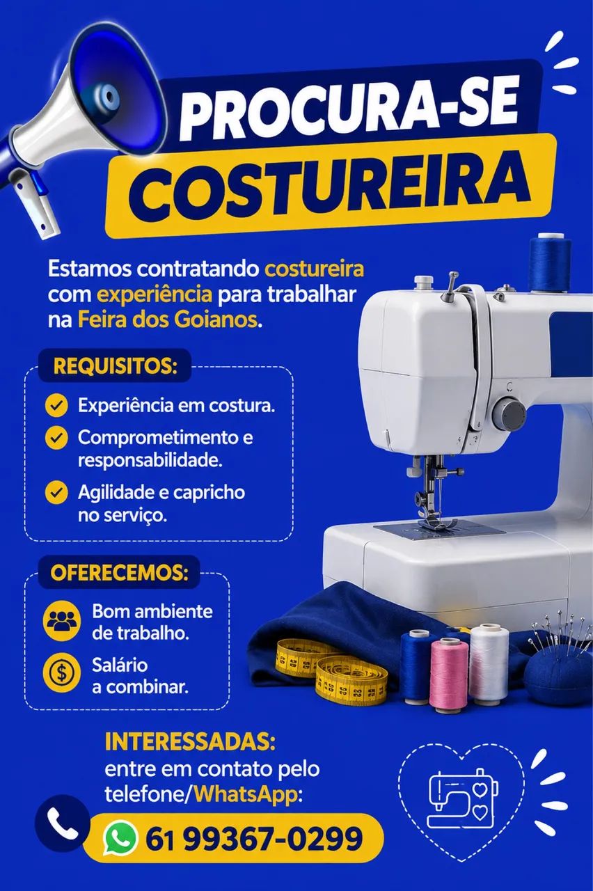 Contrata-se costureira