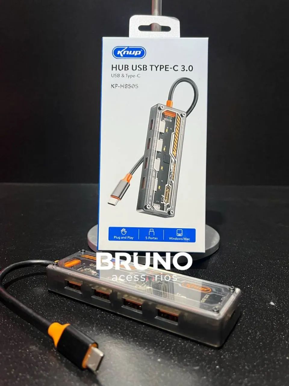 Hub usb type-c 3.0 KP-HB505 - Foto 3