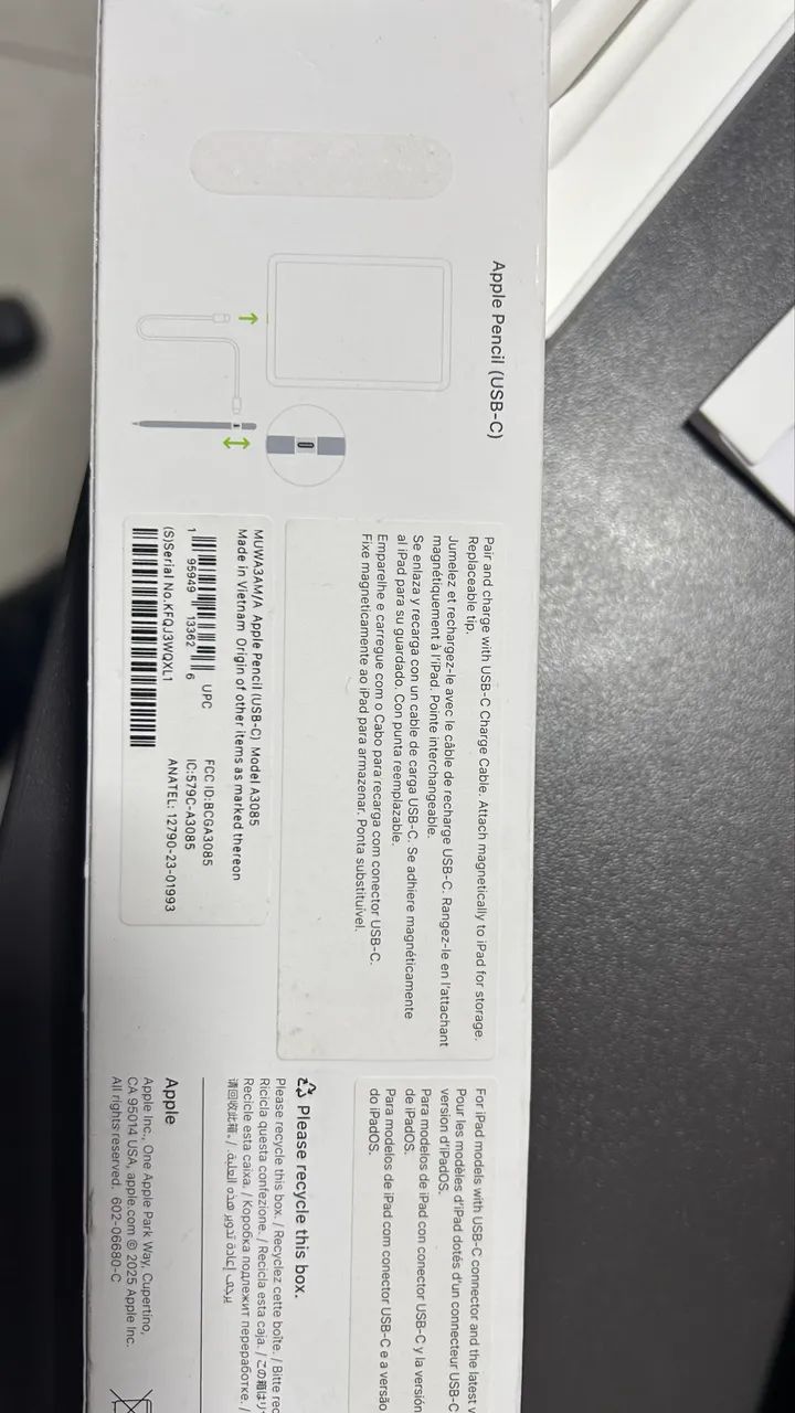 Apple Pencil USB-C Original - A3085 - Novo na Caixa - Foto 3