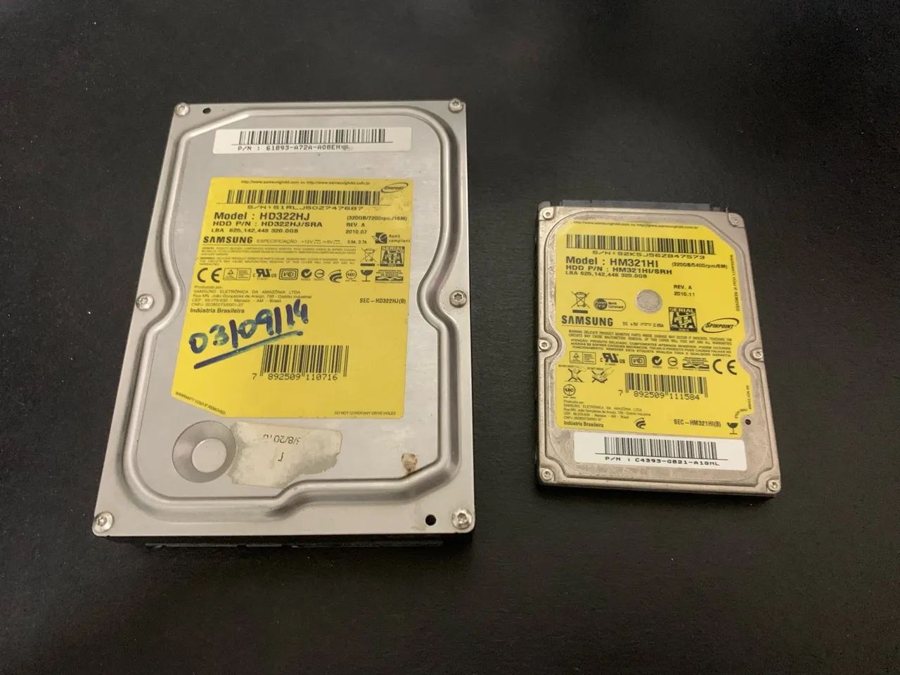 HDs Samsung 320GB (Usados e Funcionando)