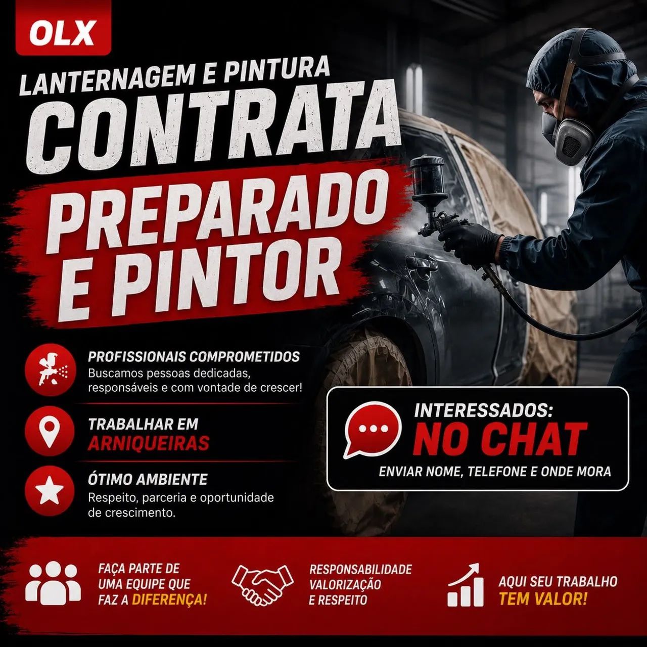 Não precisa de experiência treinamos