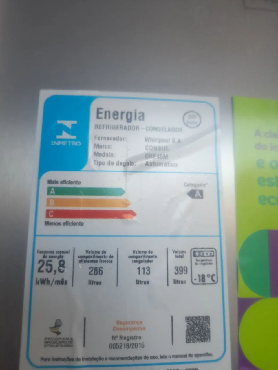 Geladeira cônsul frost free inverse nova - Foto 2