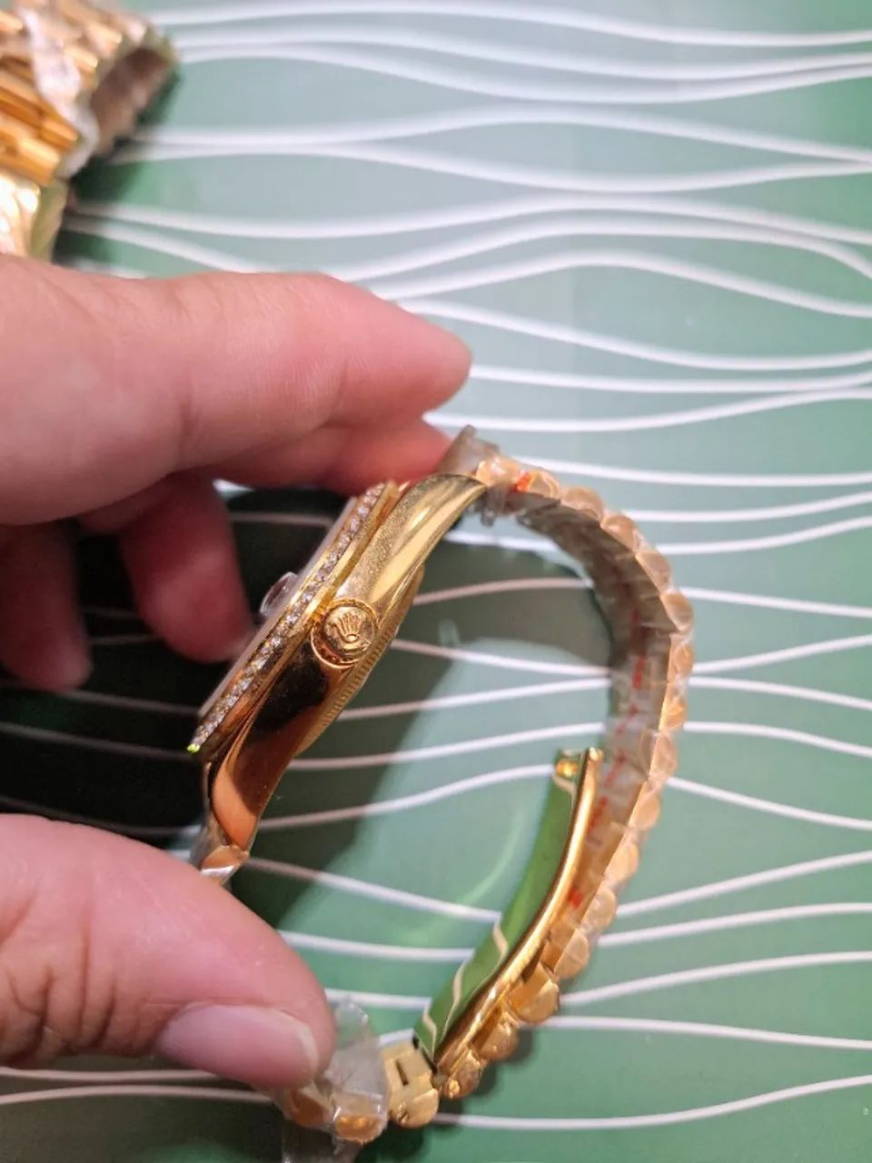 Relógio ROLEX AUTOMÁTICO DAY - DATE COM PEDRAS CRAVEJADAS - Foto 5
