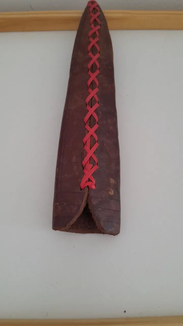 Bainha couro antigo- 20cm. - Foto 3
