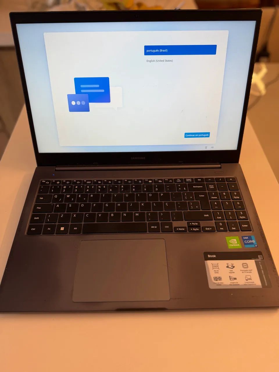 Notebook Samsung Book NP550XDA