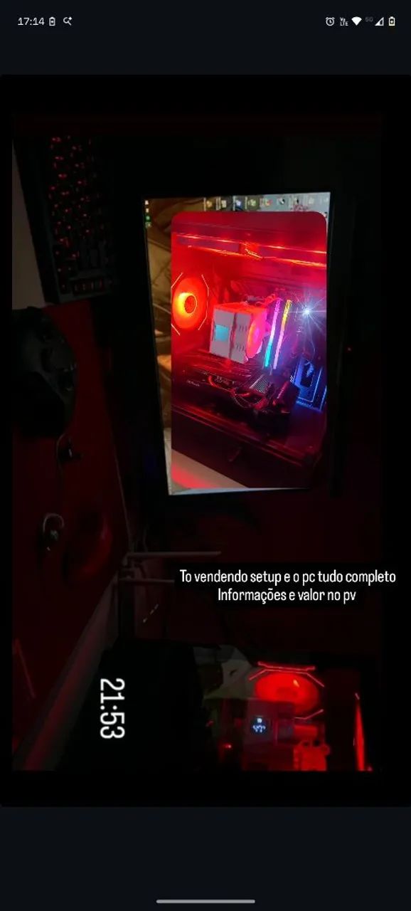 Setup/Pc gamer com ryzen 5 5500x3d, com brindes - Foto 4