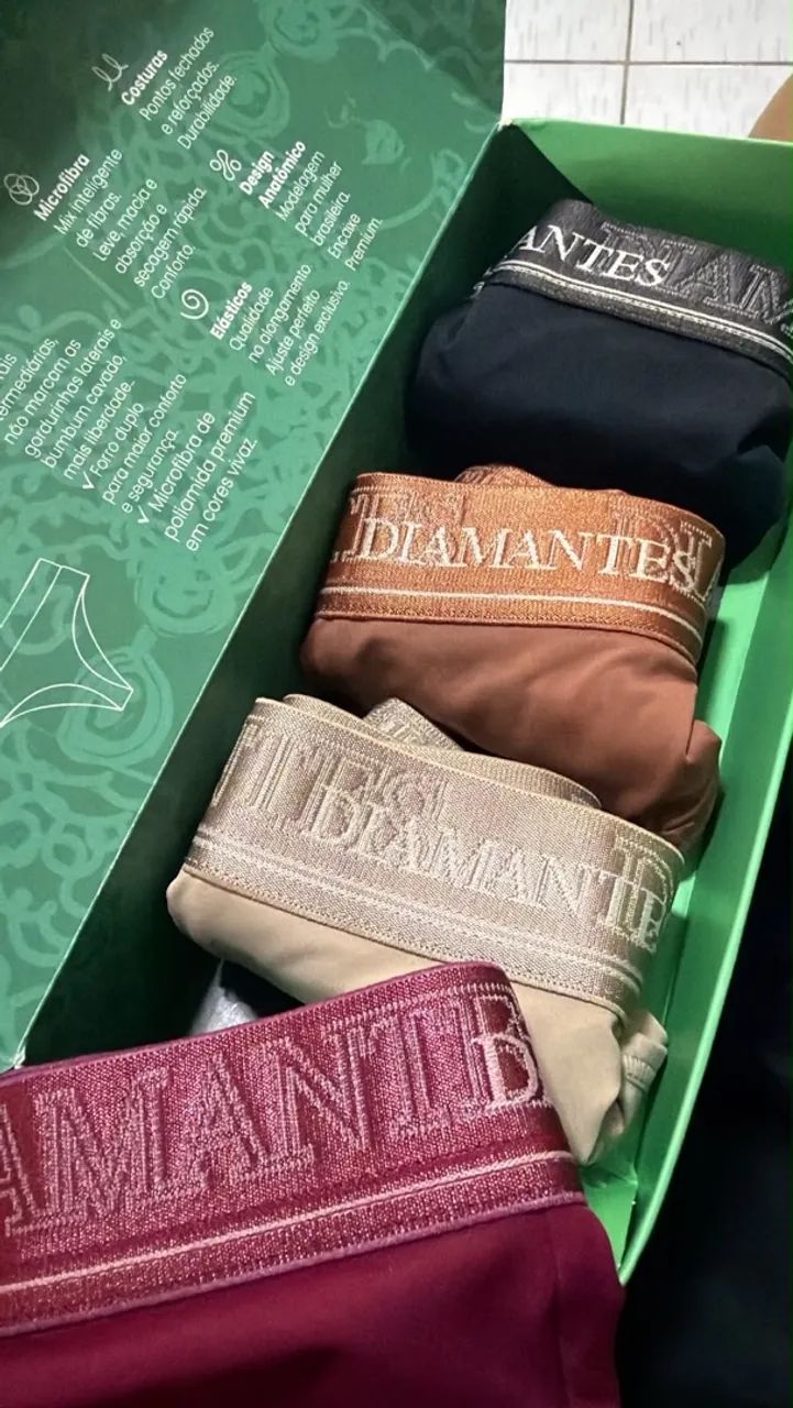 Kit de calcinha diamantes 