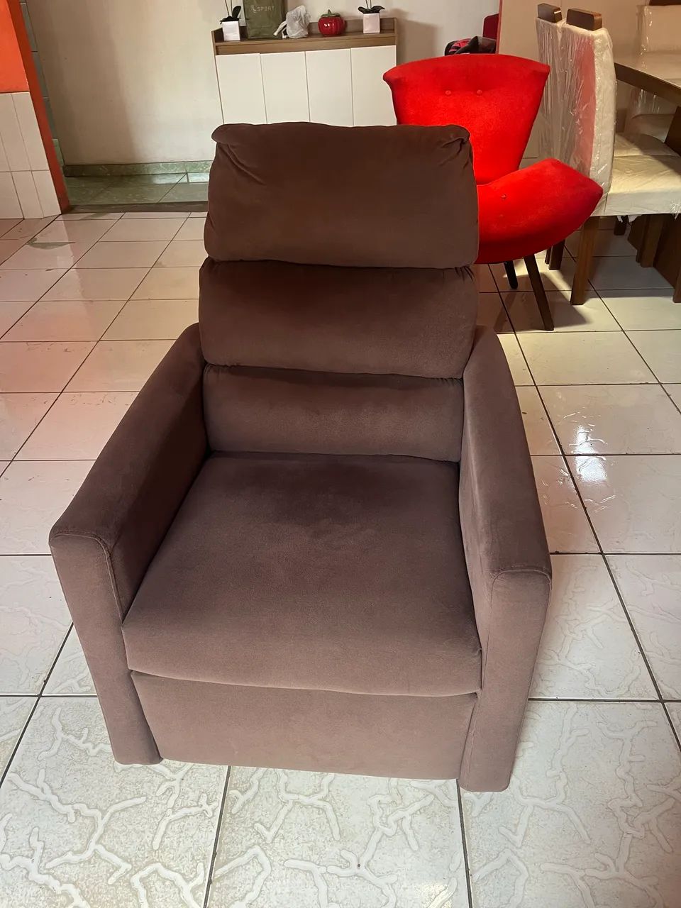 Poltrona reclinável 350,00 em suede  - Foto 2