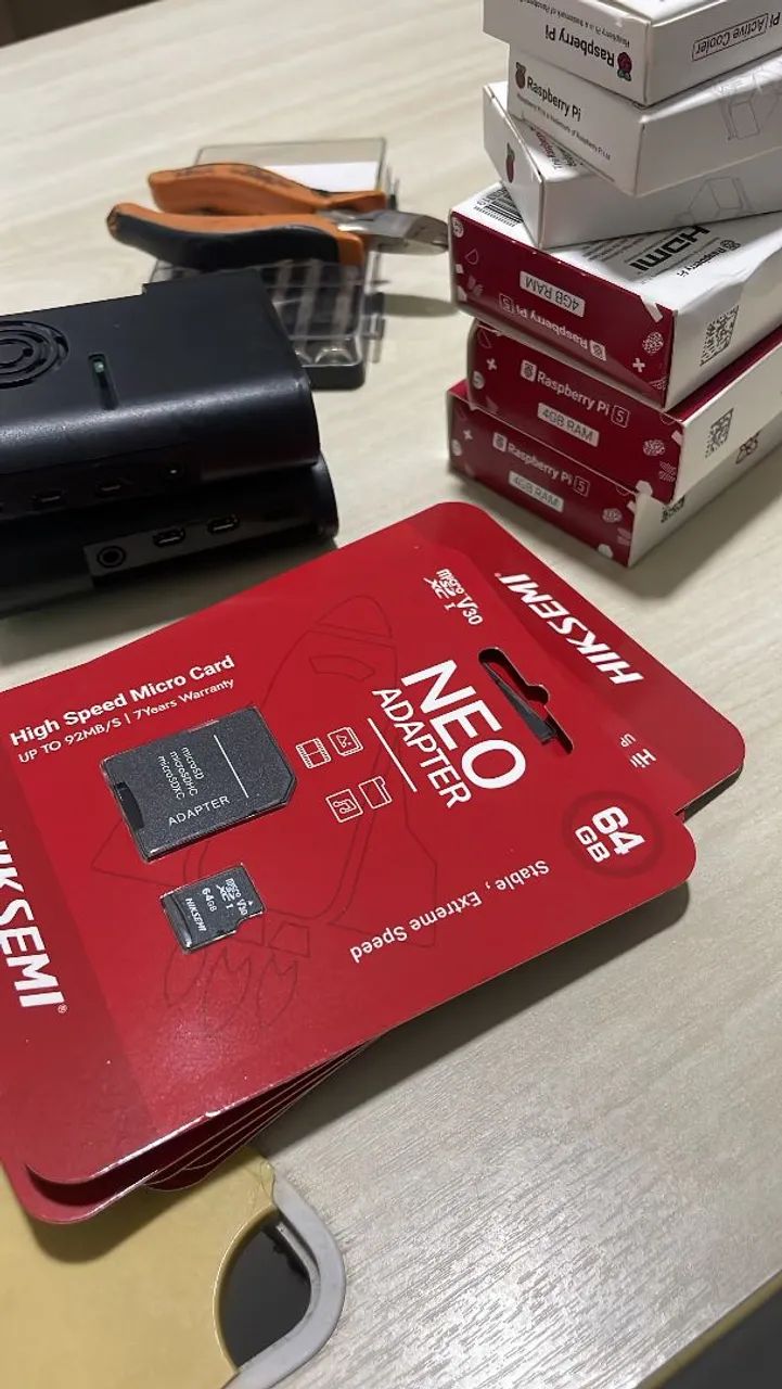 Kit Raspberry 5 4g +Cartão 64 + dissipador  - Foto 2