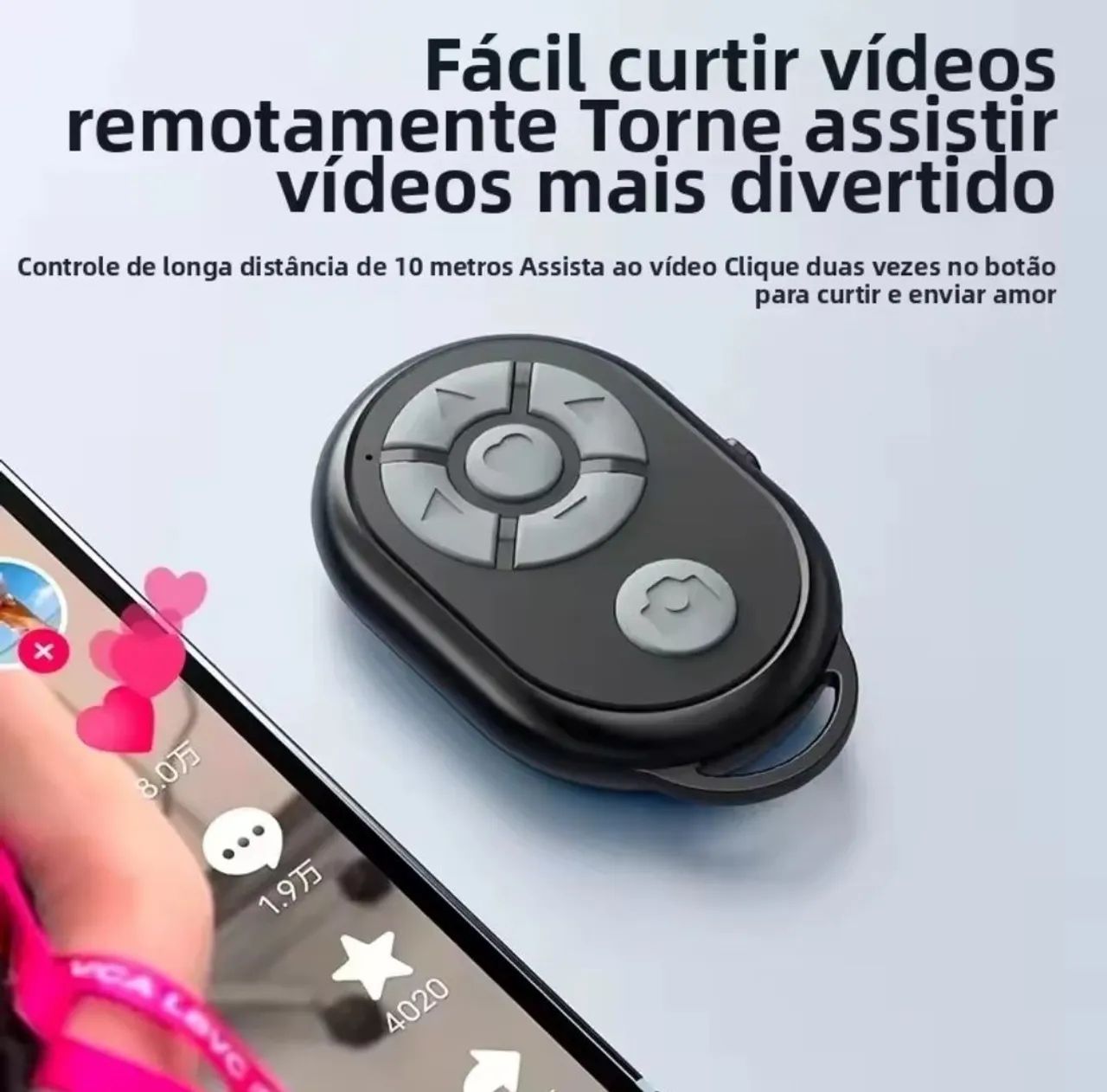 Controle remoto Bluetooth para selfie 