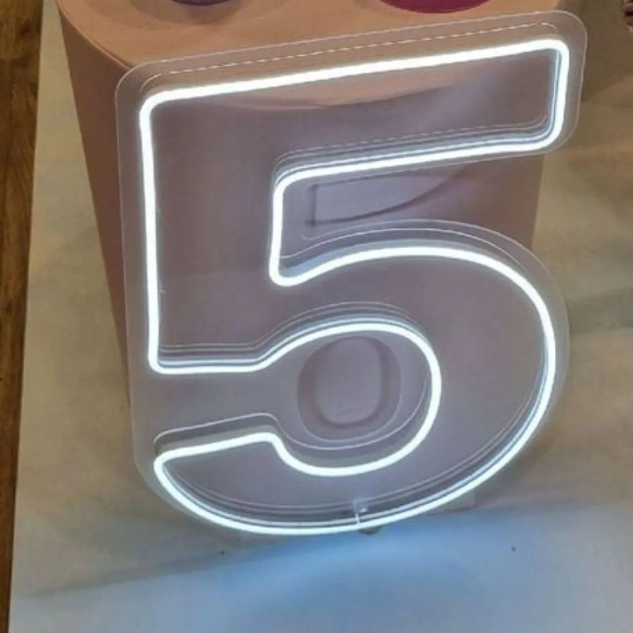 NÚMERO 5 LED 50 CM ALTURA - Foto 3
