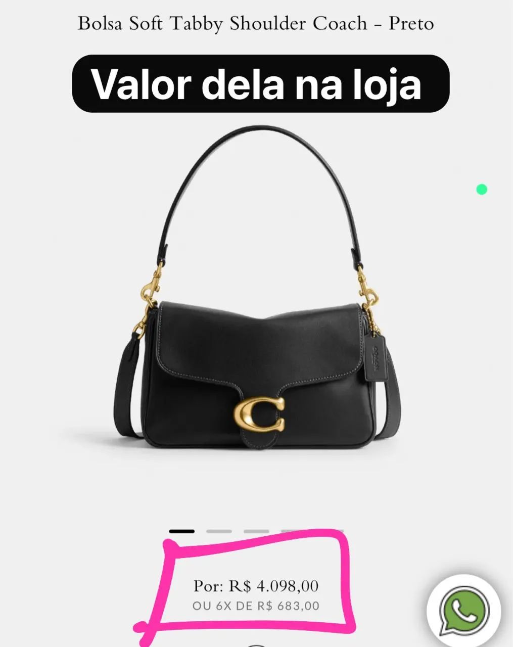Vendo bolsa coach original nova  - Foto 3