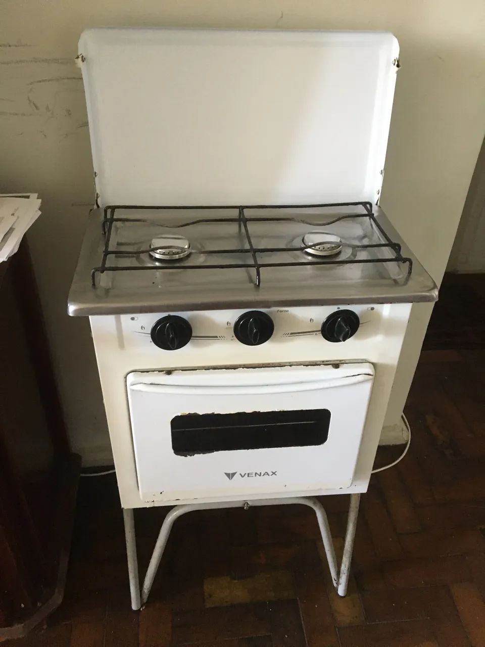 Fogão Portátil 2 Bocas Venax Gemini Tampa de Metal Gas Glp Branco - Foto 3