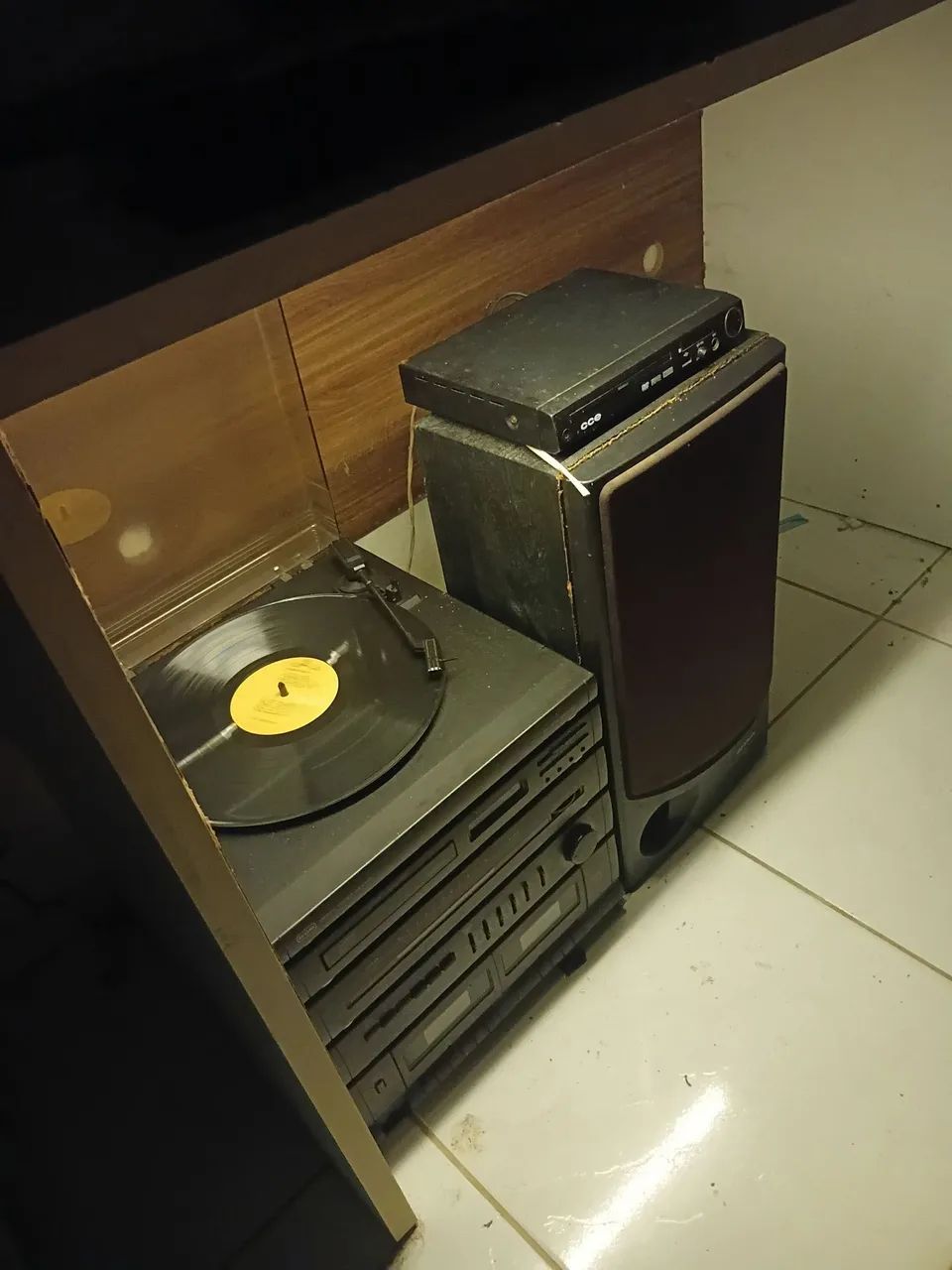 Kit de som vintage, toca discos