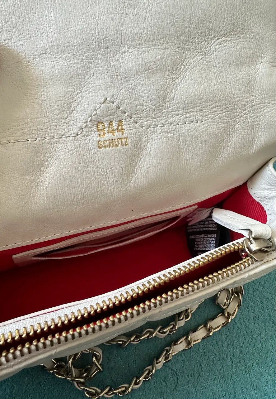 Bolsa de Couro 944 off white Schutz  - Foto 3