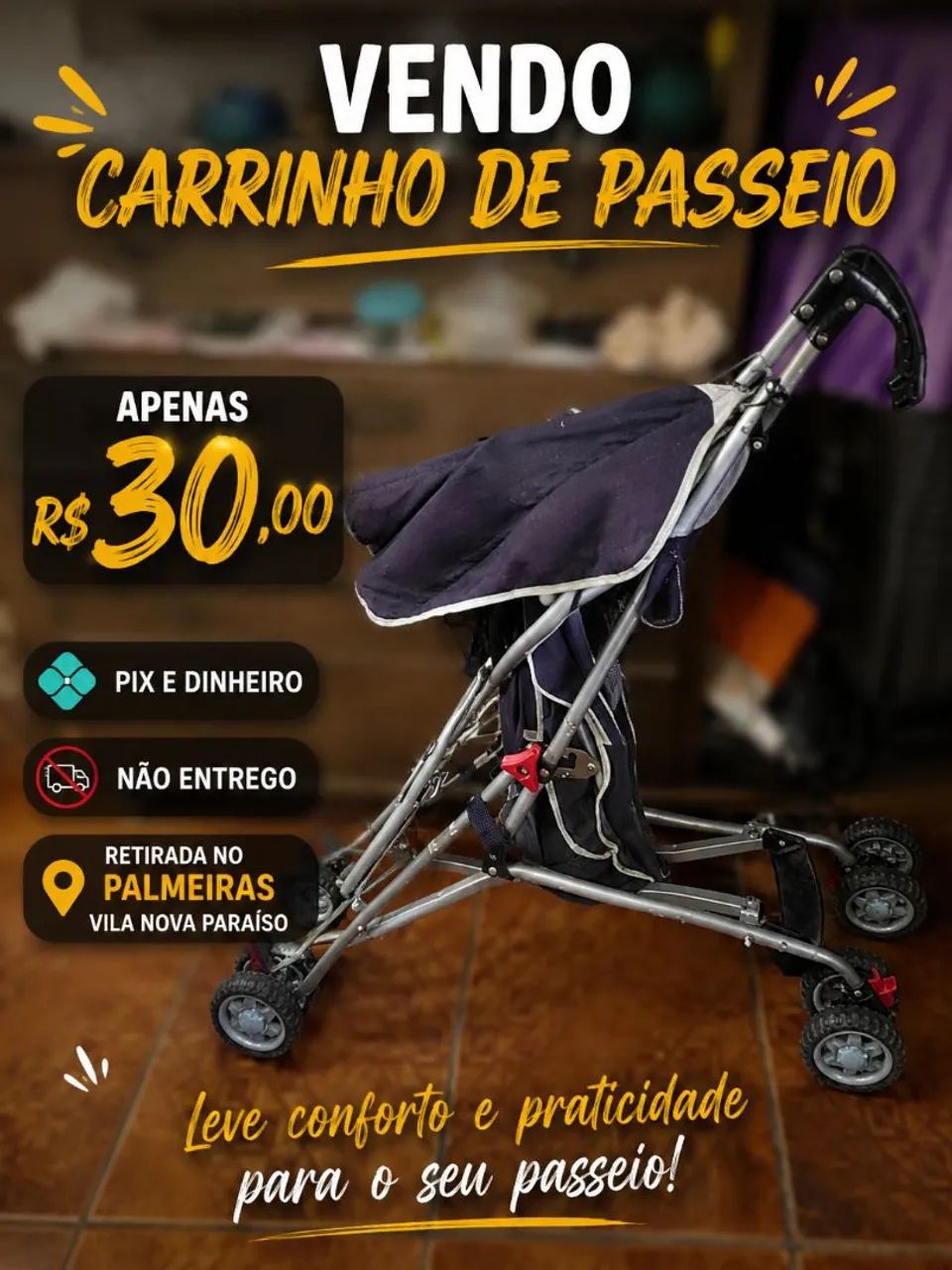 Carrinho de bebe p passeio 