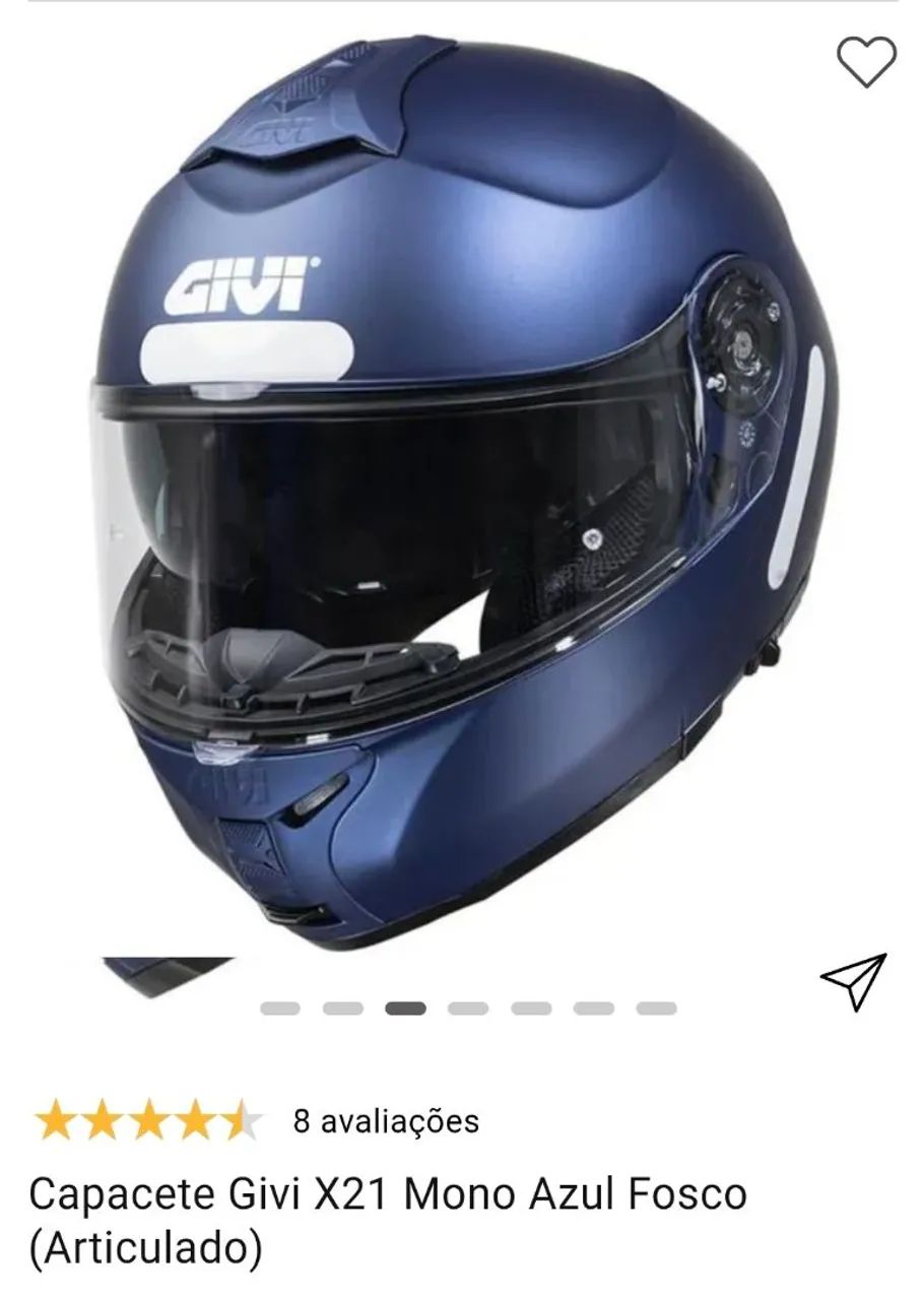 Capacete Azul Marinho GIVI tamanho 60 - Foto 5