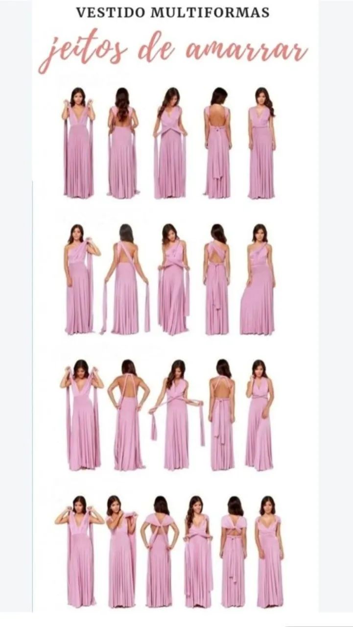 Vestido longo multi formas Rose gold  - Foto 3