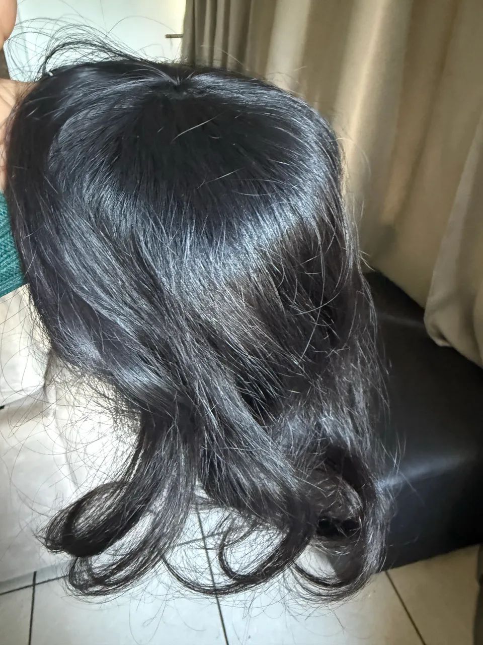 Topo de cabelo humano 40 cm, com tic tac - Foto 3