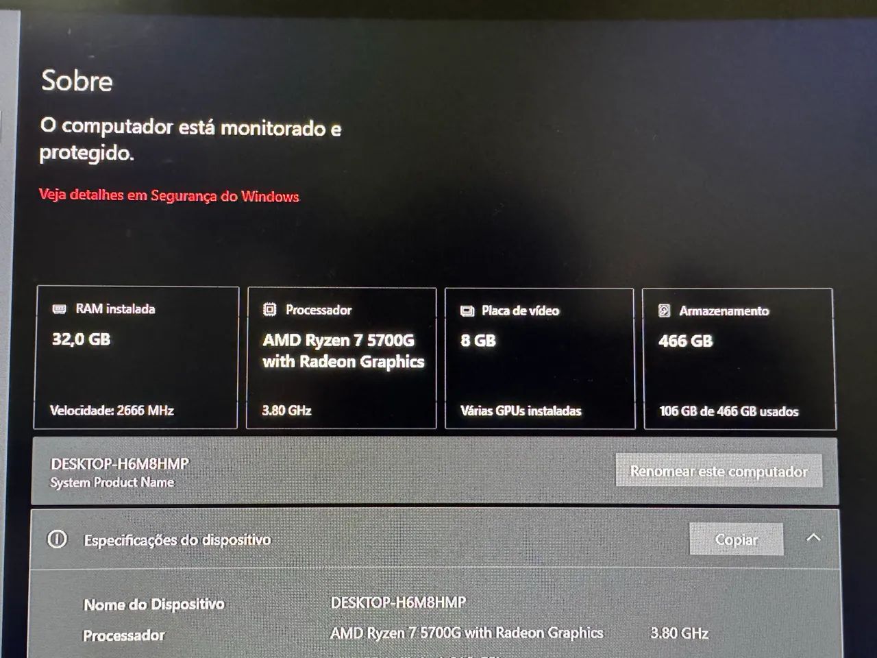 PC GAMER RYZEN 7 5700G RTX 5060 - Foto 3