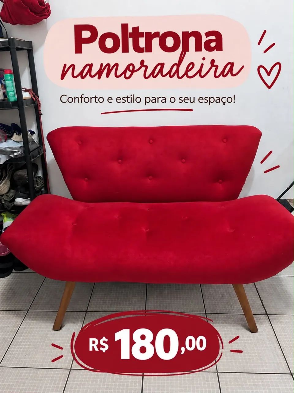 Sofá namoradeira 