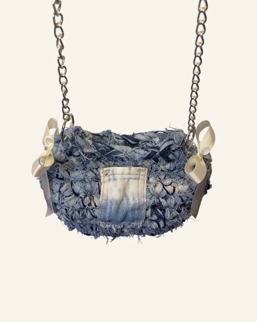 Bolsa jeans 100% feito á mão  - Foto 4