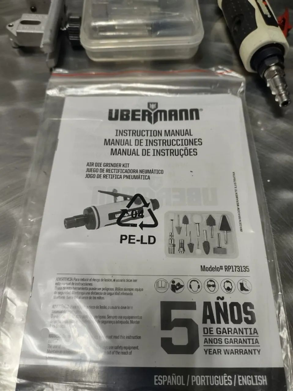Kit Micro Retífica Pneumática Ubermann - Usada - Foto 2