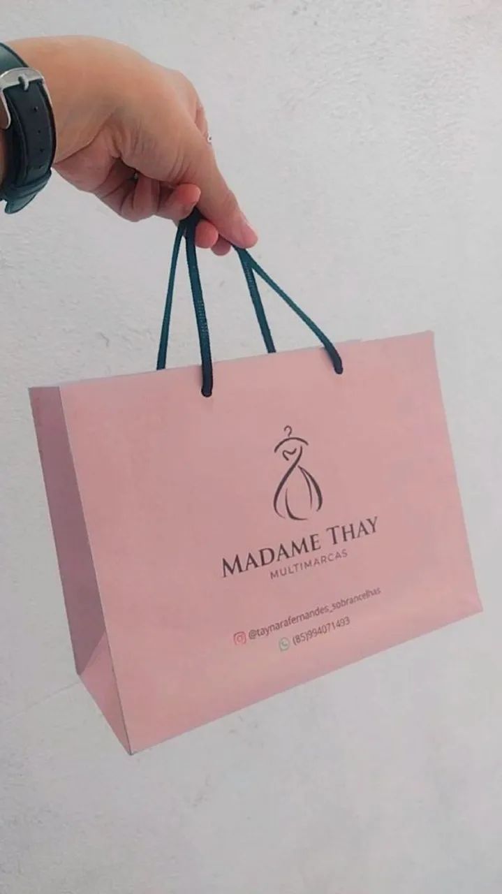 10 Sacolas personalizadas M 24x17x10  - Foto 5