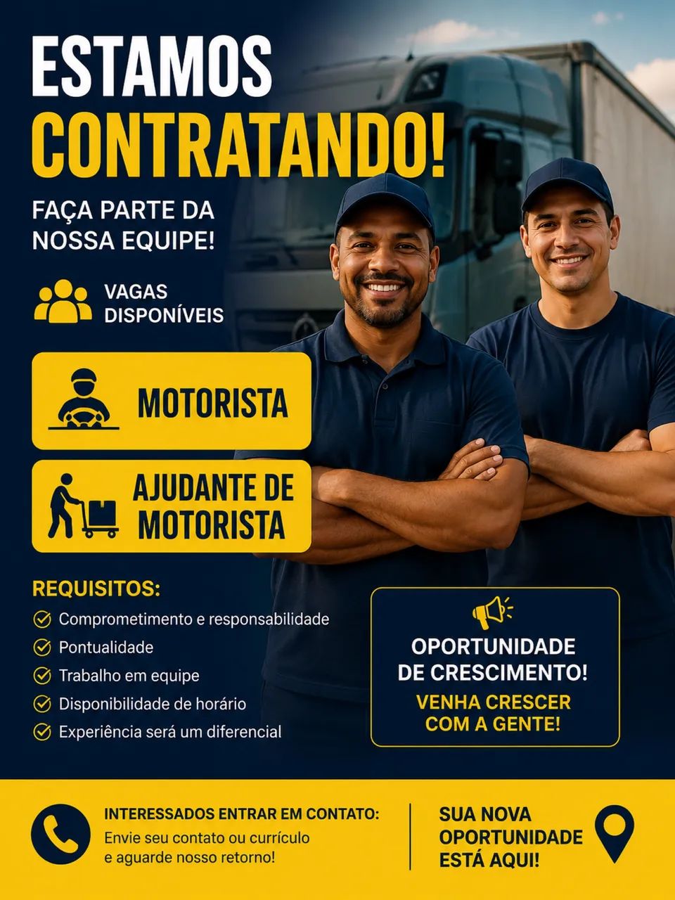 Contrata-se Motorista - Início Rápido