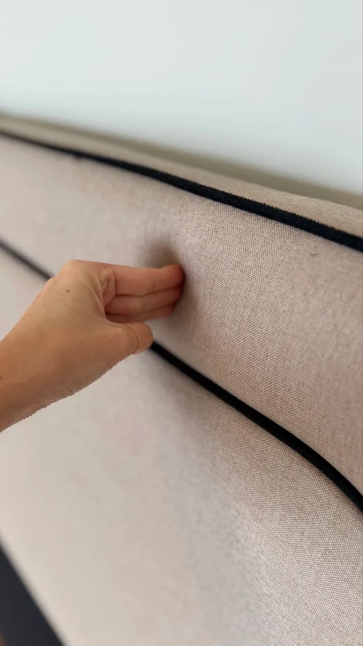 Cabeceira para Cama Box Queen em Linho - Foto 3