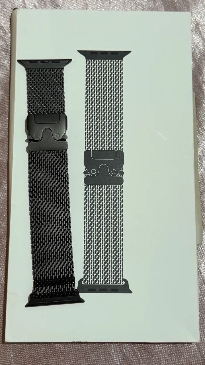 Pulseira Apple Titânio Preta L Original 