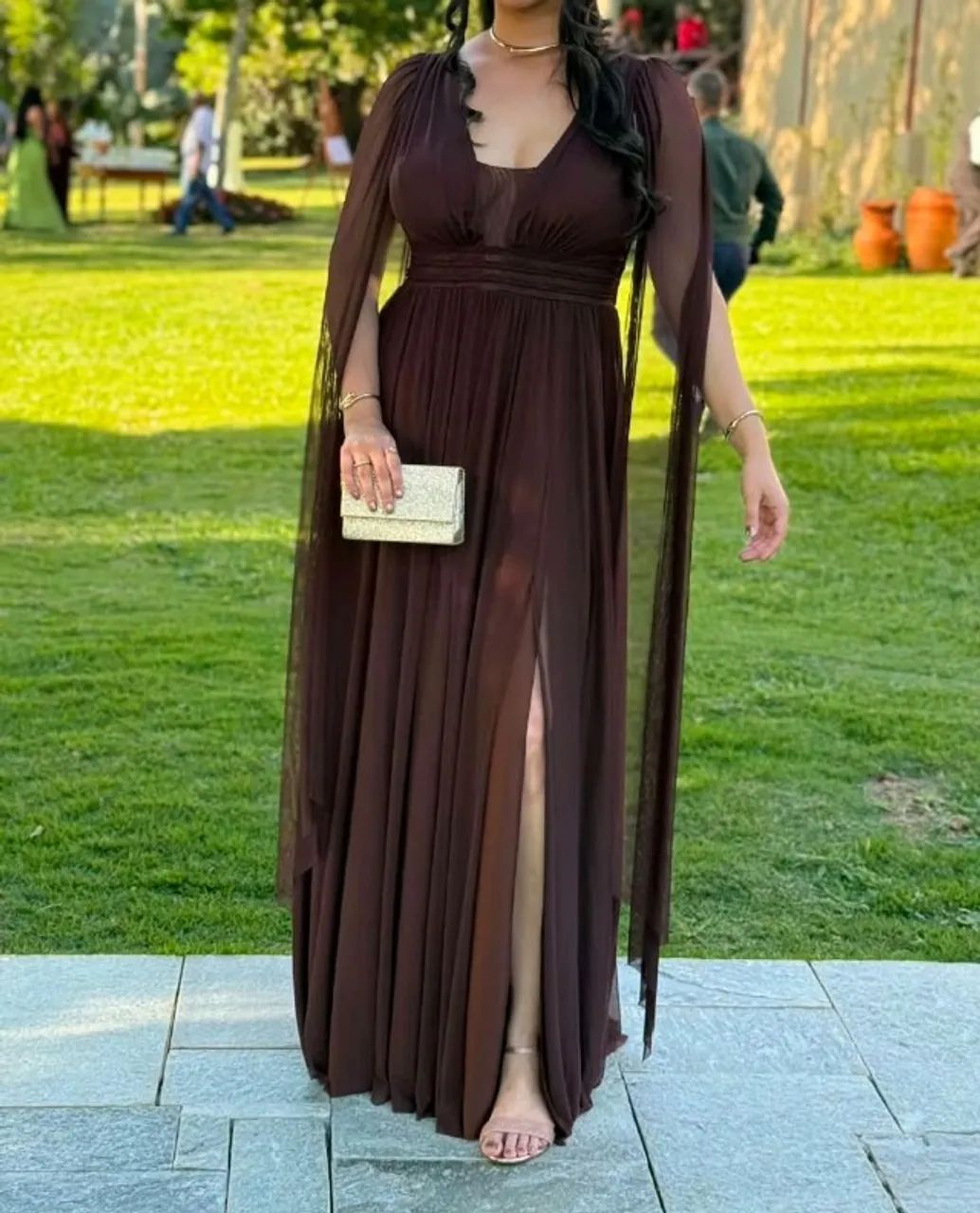 Vestido de festa marrom - Foto 2
