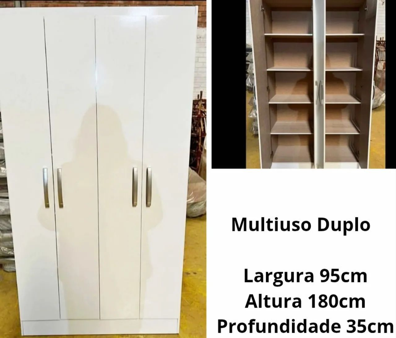 Roupeiros Guarda Roupas 2, 3, 4 e 6 Portas NOVO Solteiro Casal a partir 216,00 - Foto 6