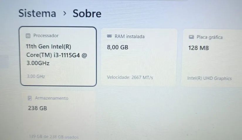 notebook acer i3 8 gb ssd m2 tela de 15 - Foto 2