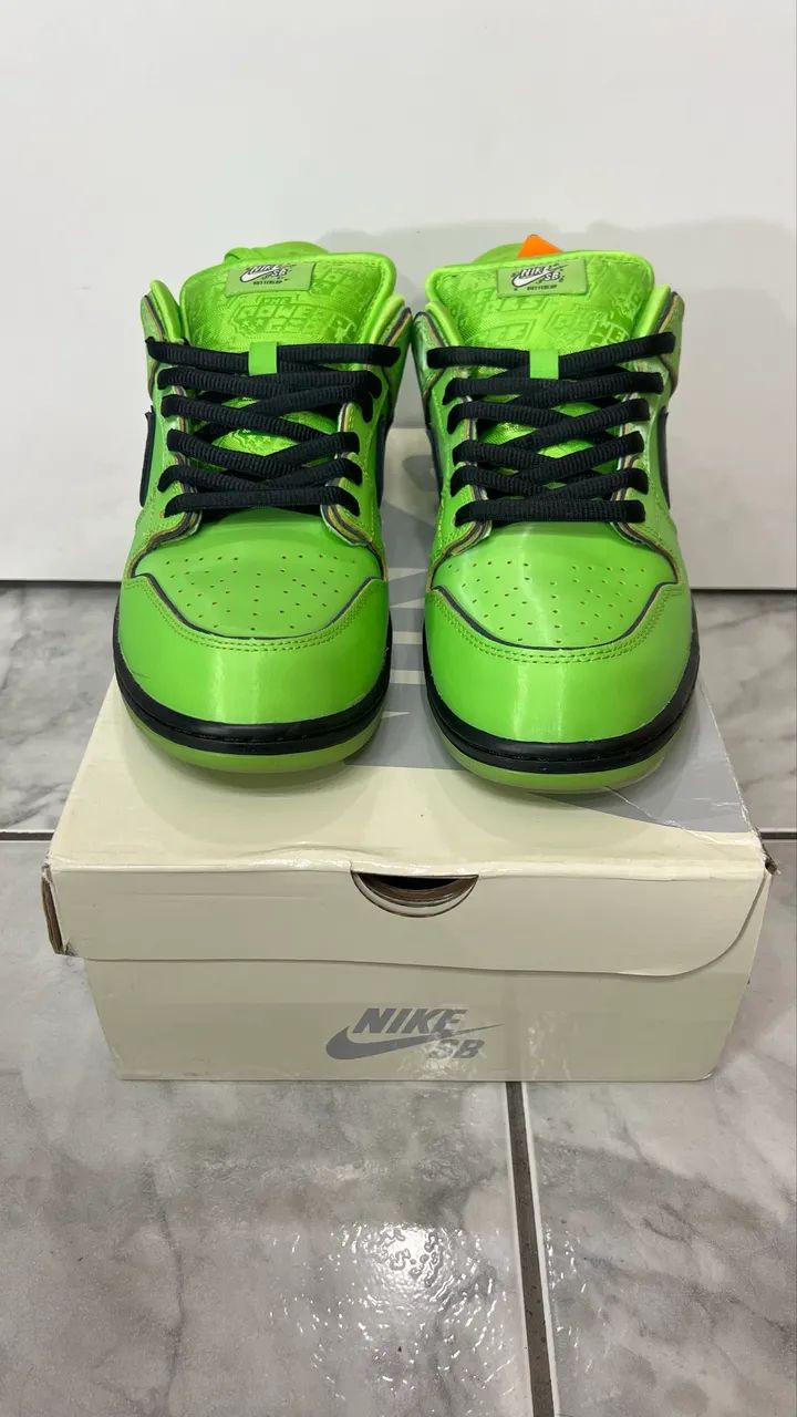 Tênis Nike Dunk Sb Power Puff Green - Foto 4