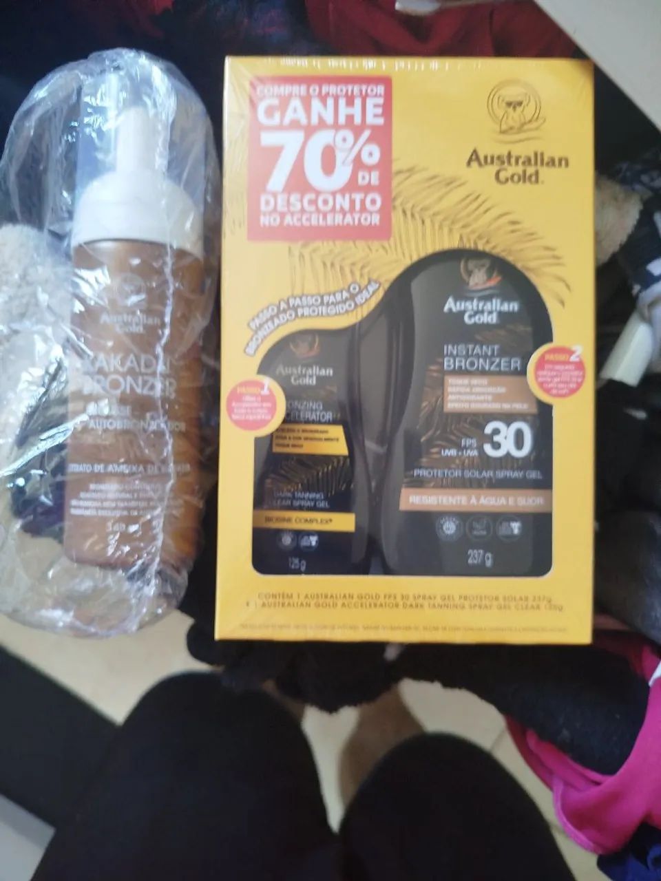 Kakadu bronze e bronzeador australian gold