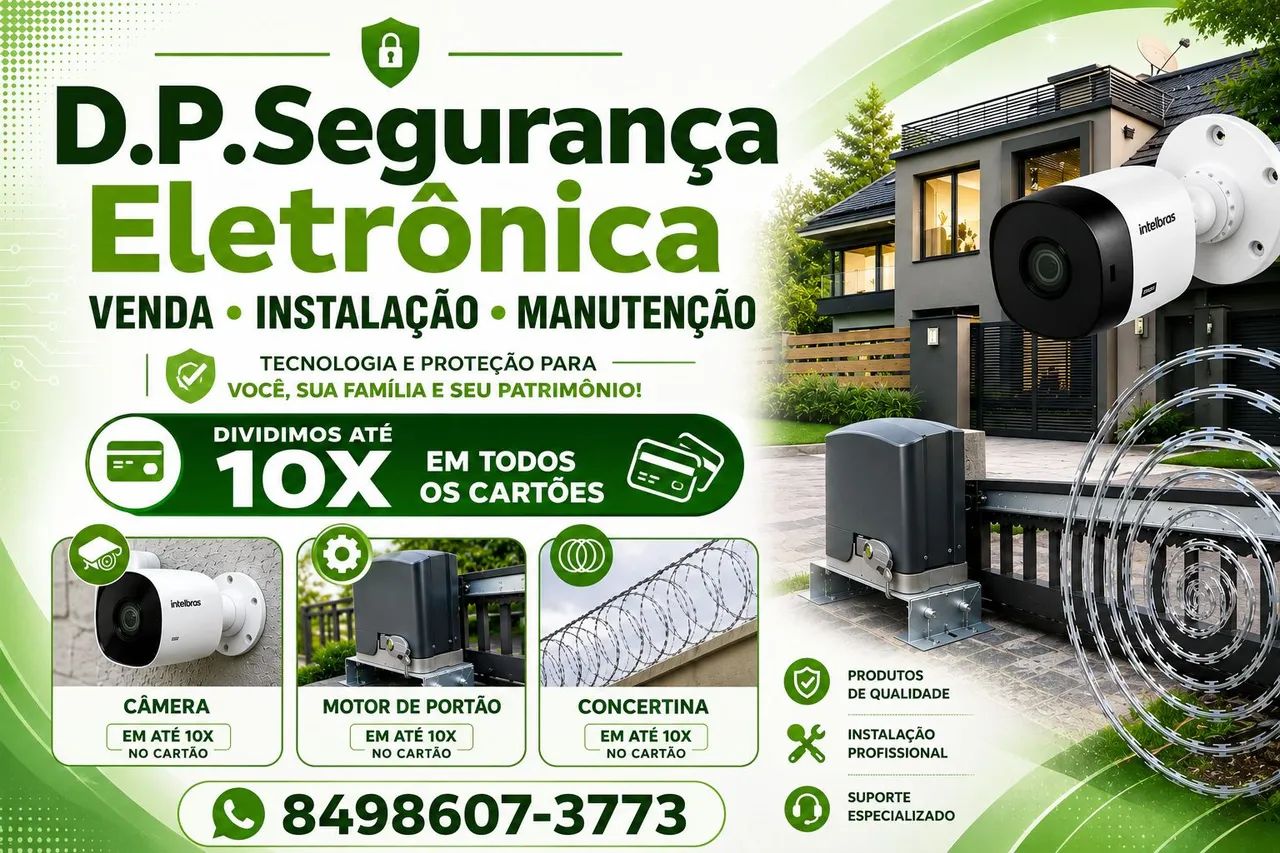 Câmeras Cerca elétrica Motor de Portão 