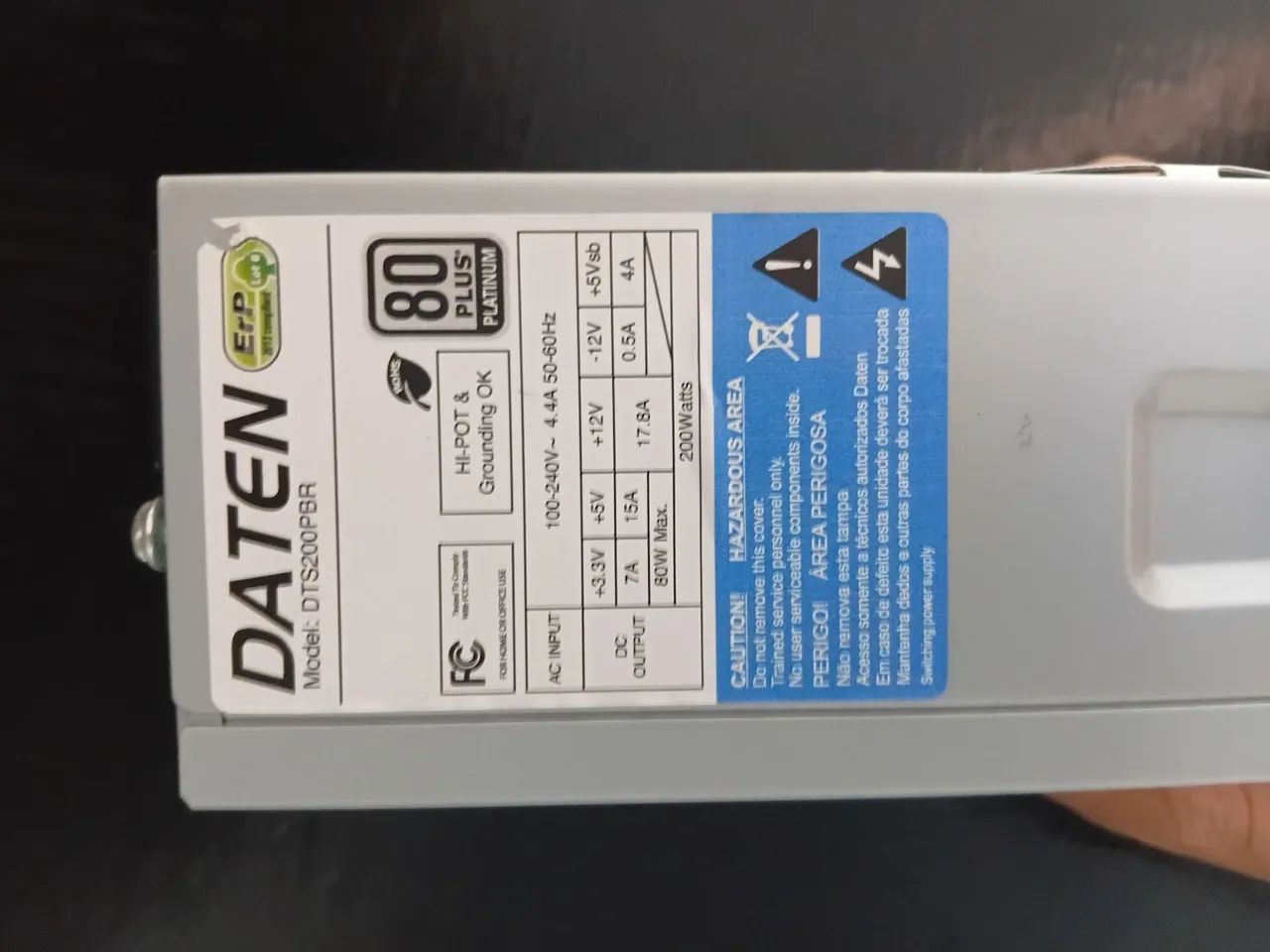 Fonte Daten 200W 80 Plus Platinum 6/8 Pinos - Foto 5