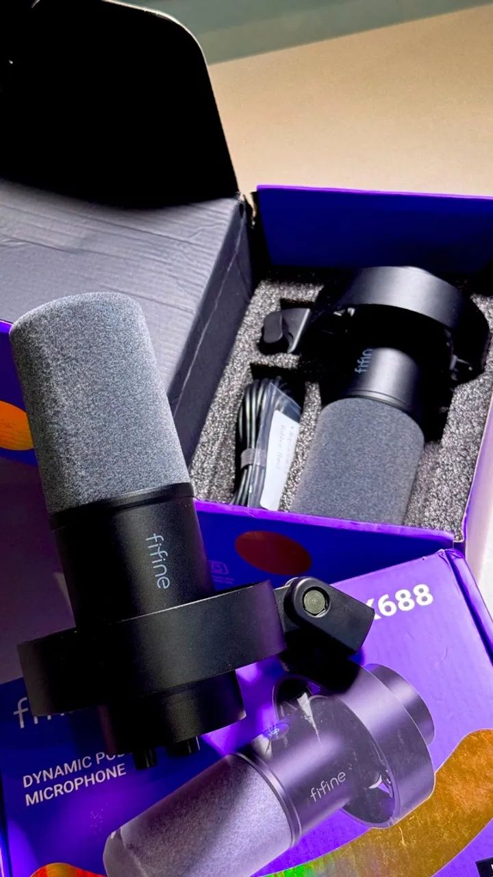 MICROFONE DINÂMICO FIFINE K688 USB/XLR - Foto 3