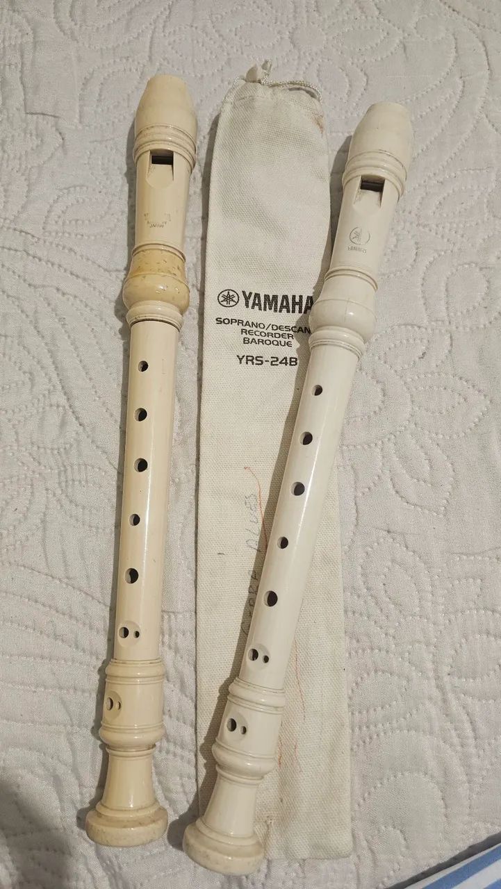 2 unidades  flautas Doce Yamaha Soprano Barroca Yrs24B