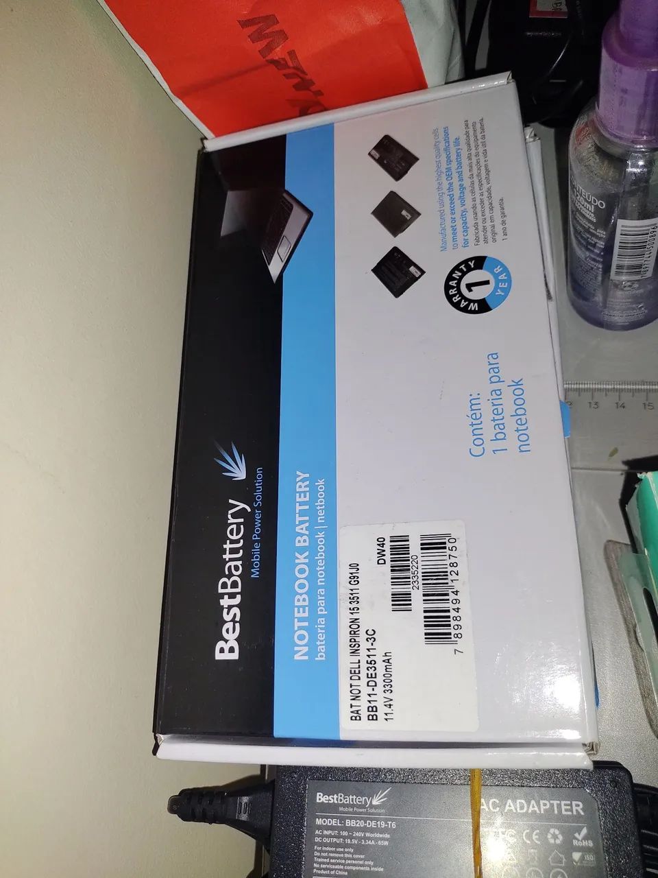 Bateria notebook Dell Inspiron, estado de nova, 3u.