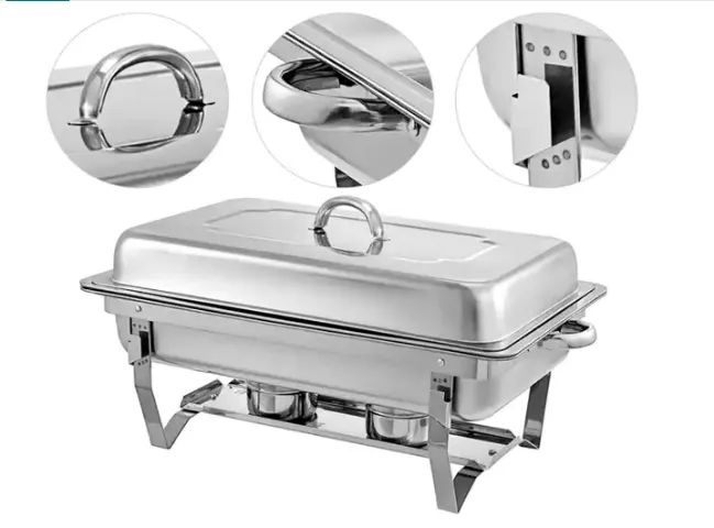 Rechaud Retangular 9L 1 Cuba 60mm Self-Service